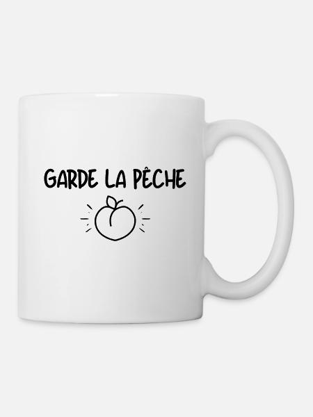 garde la pêche. cadeau - Mug blanc - blanc