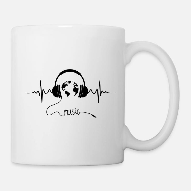 Écoutez de la musique dans le monde - Mug blanc - blanc