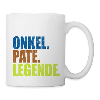 onkel pate legende - Tasse - Weiß - Rechts