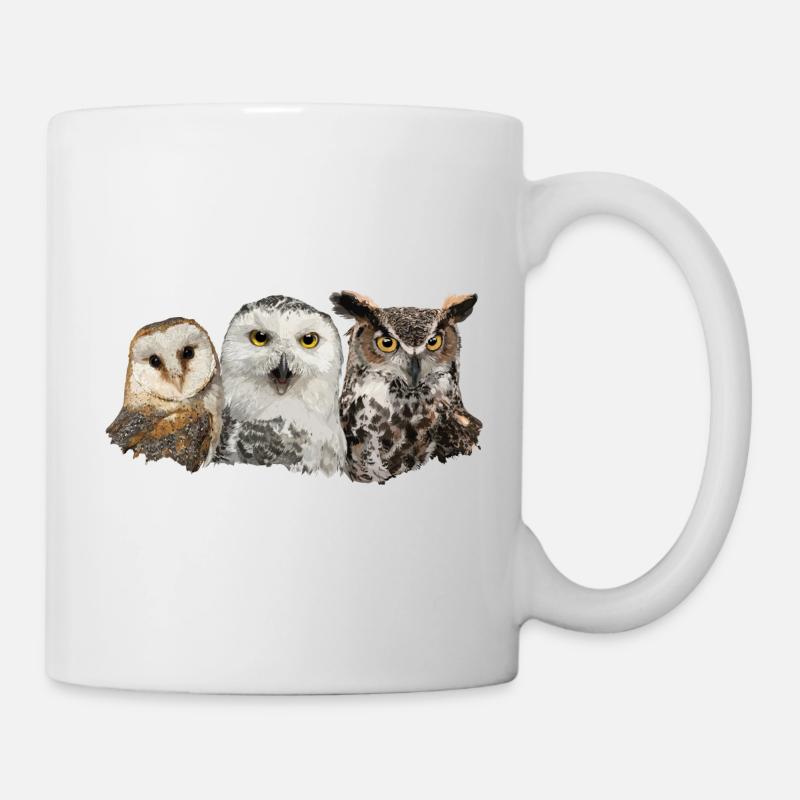 Chouettes et hiboux - Mug blanc - blanc