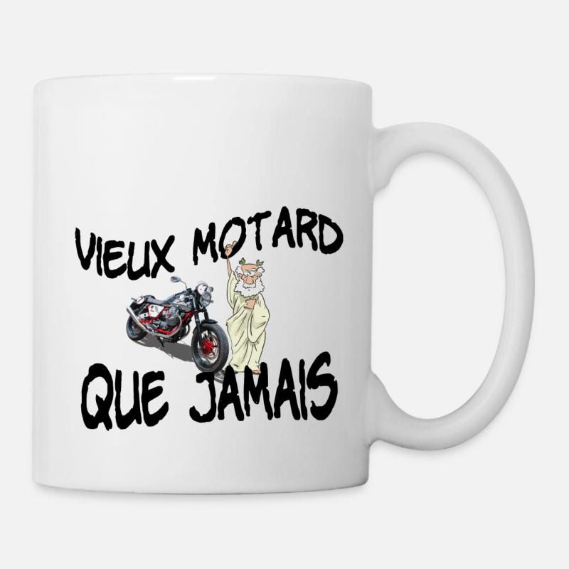 vieux motard que jamais - Mug blanc - blanc