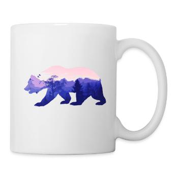 Bear grizzly forest nature - Mug - white - Right