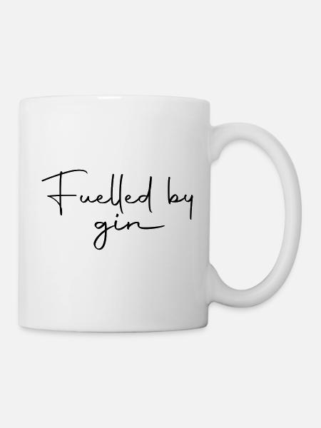 Mit Gin befeuert - Tasse - Weiß