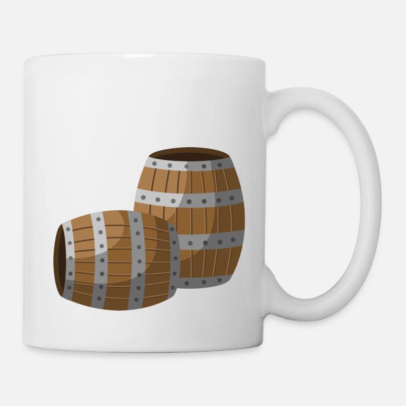 Fässer - Tasse - Weiß