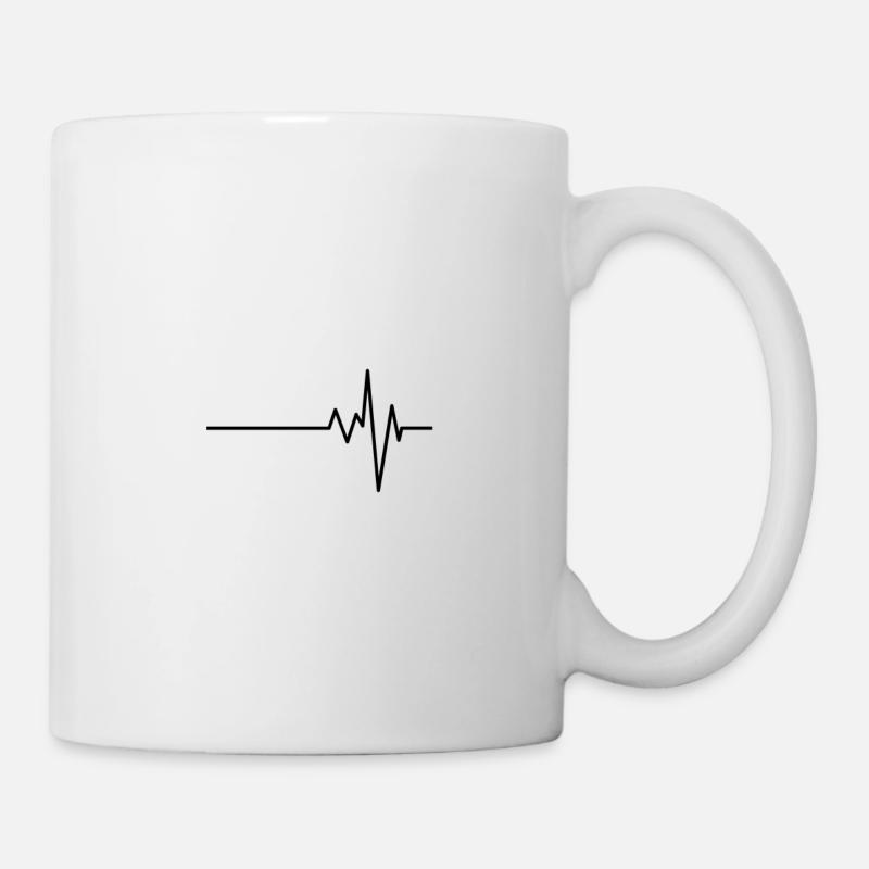 Herzschlag - Tasse - Weiß