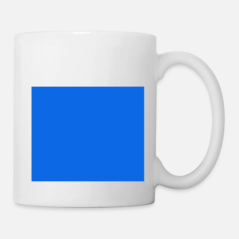 Rechteck Blau Farbe - Tasse - Weiß