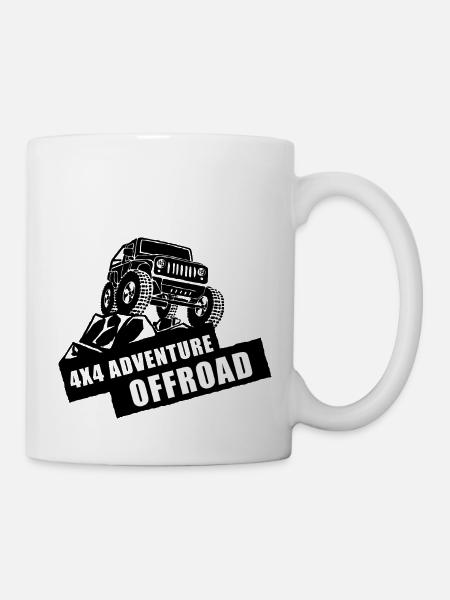Jeep 4x4 aventure tout-terrain - Mug blanc - blanc