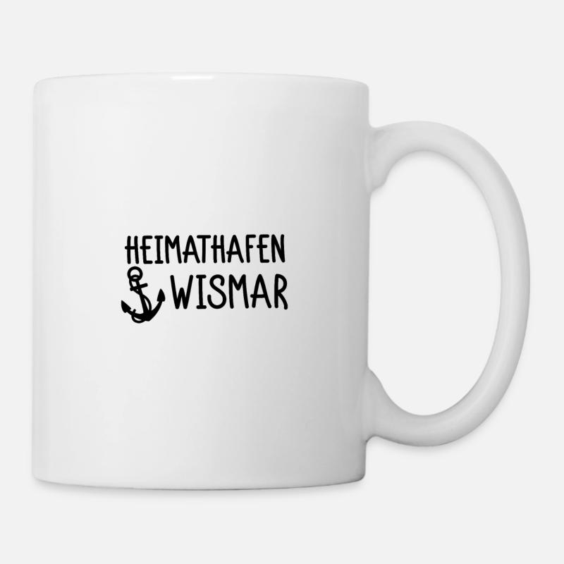 Heimathafen Wismar - Tasse - Weiß