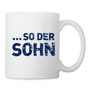 Vater und Sohn Kopie Papa Kind Söhne Spruch lustig - Tasse - Weiß - Rechts