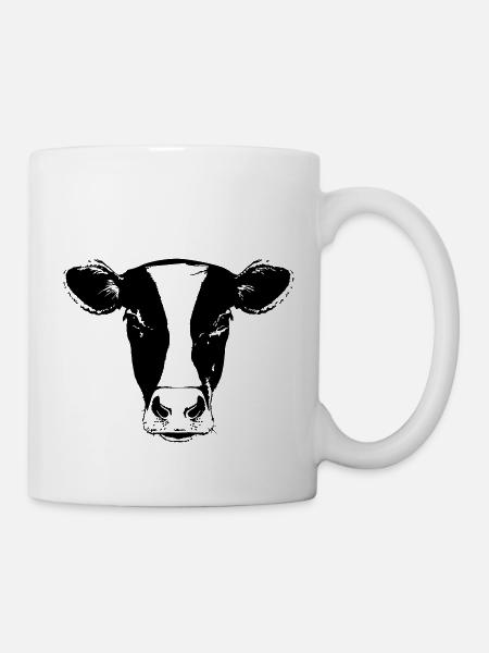 Cow farm animals farm animal head - Mug - white
