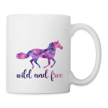 Wild and free - horse, horse - Mug - white - Right