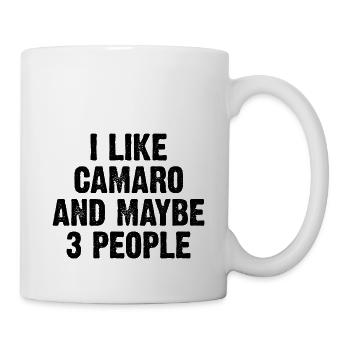 J'AIME CAMARO ET PEUT ÊTRE 3 PERSONNES - Mug blanc - blanc - Droite