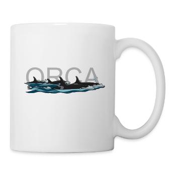 Orque avec le texte - Mug blanc - blanc - Droite