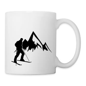 Ski mountain gift touring ski ski tours - Mug - white - Right