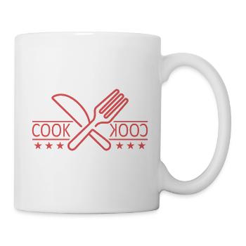 Chef cuillère fourchette hobby chef cadeau - Mug blanc - blanc - Droite