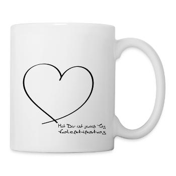 Valentinstag jedenTag - Tasse - Weiß - Rechts