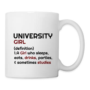 University, University Girl, University t shirts - Mug - white - Right