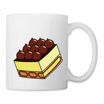 Tiramisu couche-nous savoureux manger mascarpone - Mug blanc - blanc - Droite
