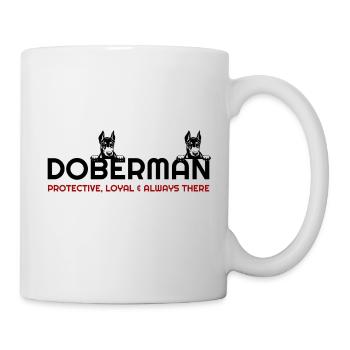 I Love Dobermans, Dobermans, Doberman Dog, dogs - Mug - white - Right