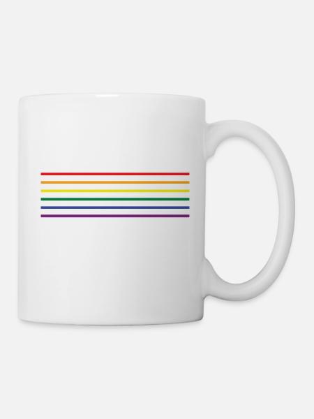 Drapeau LGBT - Mug blanc - blanc