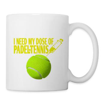 Padel Tennis Impfung Spritze Geschenkidee - Tasse - Weiß - Rechts