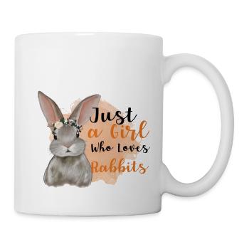 Juste une fille qui aime les lapins - Mug blanc - blanc - Droite