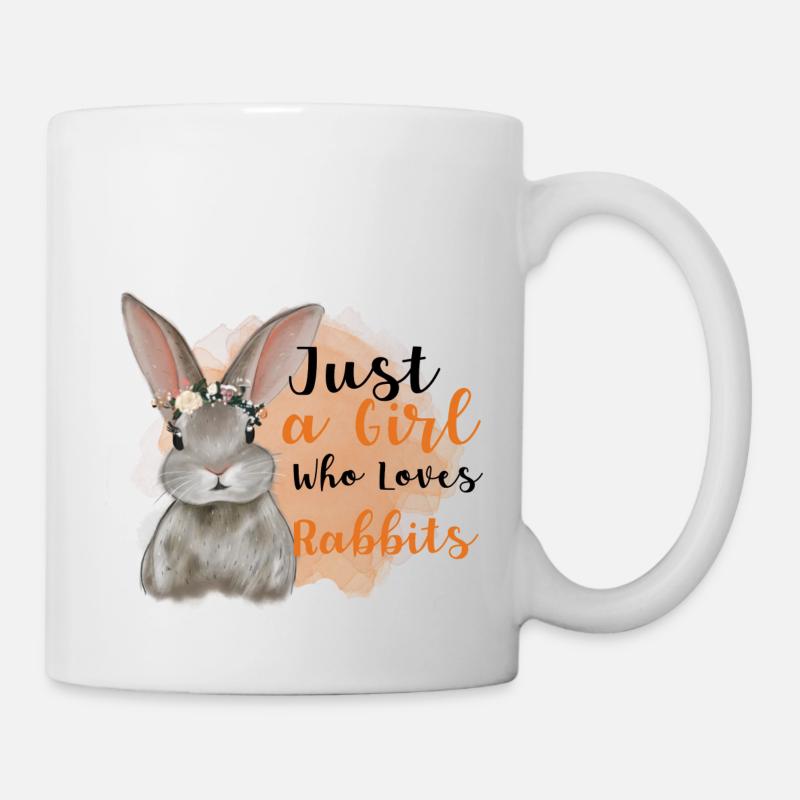 Nur ein Mädchen, das Kaninchen liebt - Tasse - Weiß