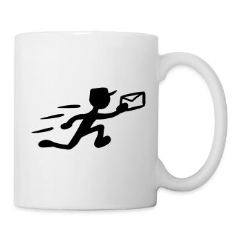 Postbote Zusteller Kurier Briefträger Geschenkidee - Tasse - Weiß - Rechts