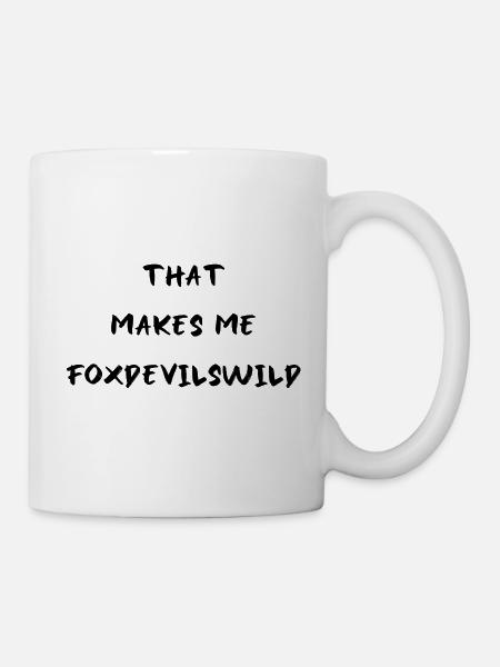 Denglisch Fuchs Teufels Wild Spruch Englisch - Tasse - Weiß