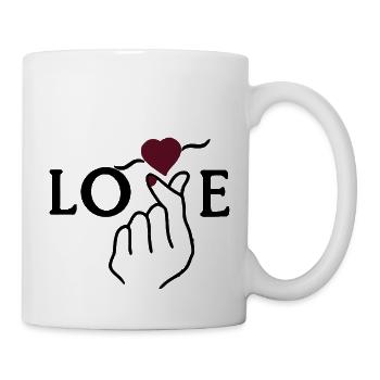 Love hand sign language - Mug - white - Right