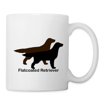 Flatcoated Retriever black and liver - Mug - white - Right
