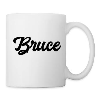 Bruce benutzerdefinierte Text Geburtstagsname - Tasse - Weiß - Rechts
