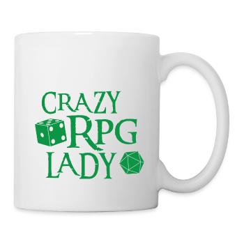Dame RPG folle avec des dés - Mug blanc - blanc - Droite