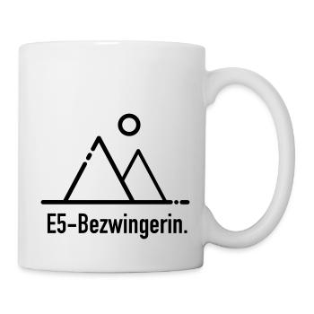 E5 Bezwingerin - für Alpenüberquerer - Tasse - Weiß - Rechts