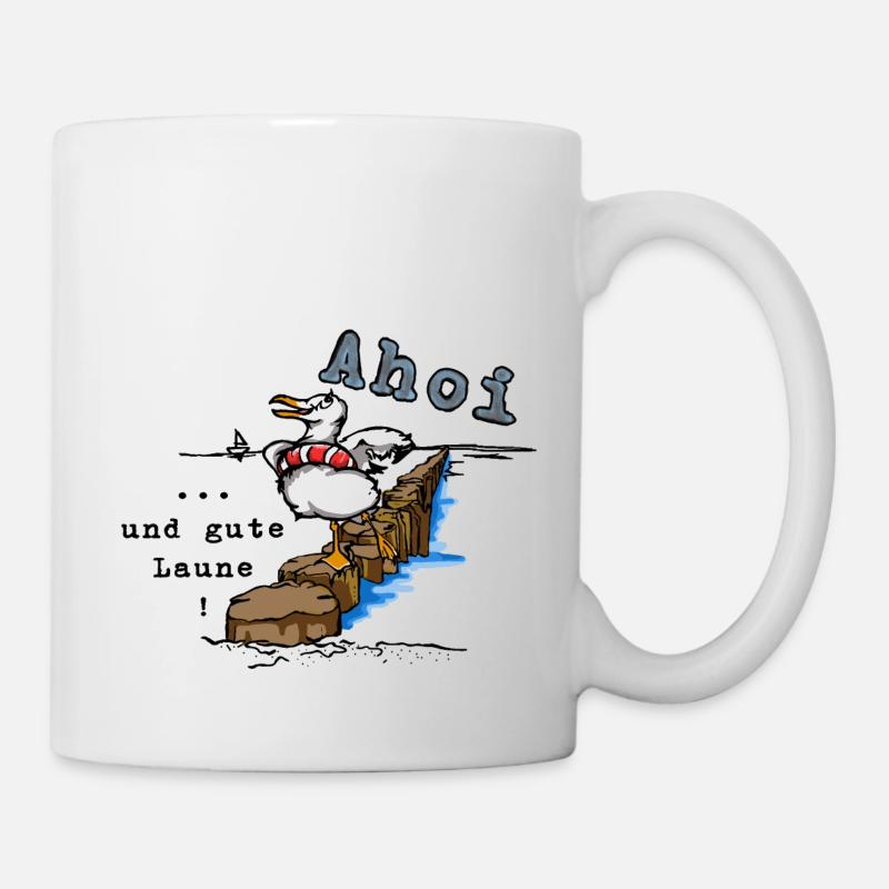 Ahoi et bonne humeur - Mug blanc - blanc