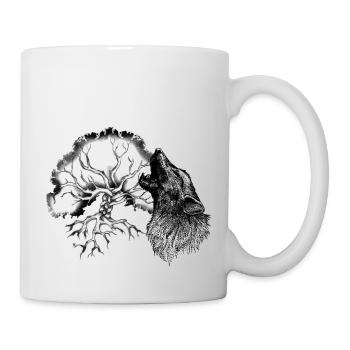 Celtic Irland Wikinger Keltisch Knoten Muster Baum - Tasse - Weiß - Rechts