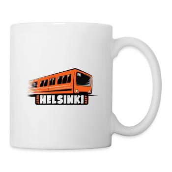 T-shirts, sweats à capuche, vêtements, cadeaux du métro d’Helsinki - Mug blanc - blanc - Droite