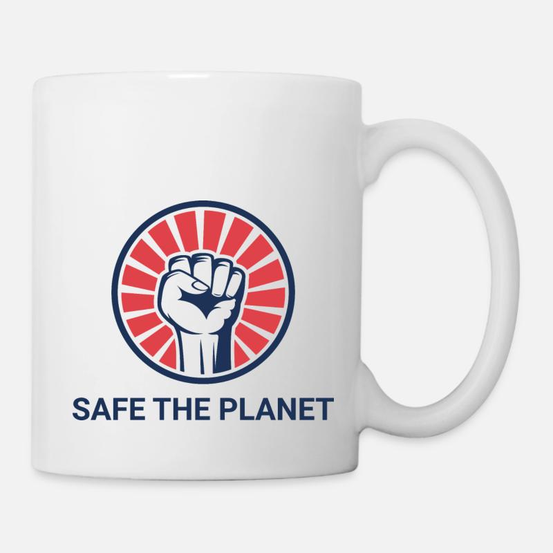 SAFE THE PLANET NATURE CONSERVATION - Mug - white