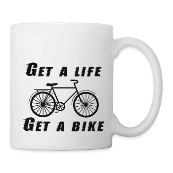 Drôle de vélo, motif de vélo drôle - Mug blanc - blanc - Droite