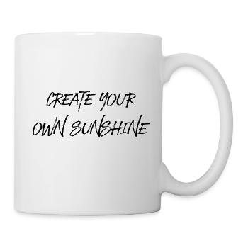 create your own sunshine saying English summer - Mug - white - Right