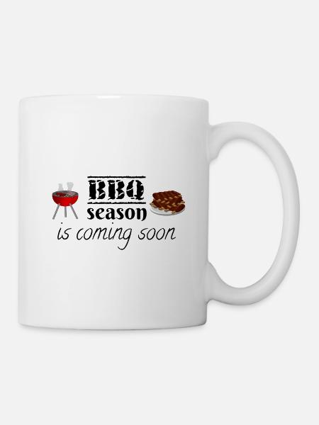 Die Grillsaison kommt bald. - Tasse - Weiß