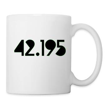 42 195 K - Mug blanc - blanc - Droite