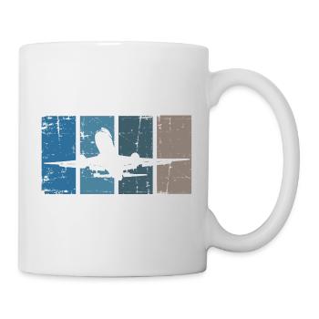Avion Pilote aviation - Mug blanc - blanc - Droite