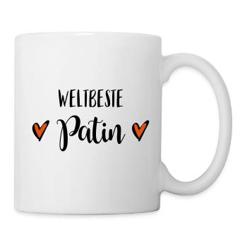 Weltbeste Patin Patentante Tante Taufe Geburt - Tasse - Weiß - Rechts