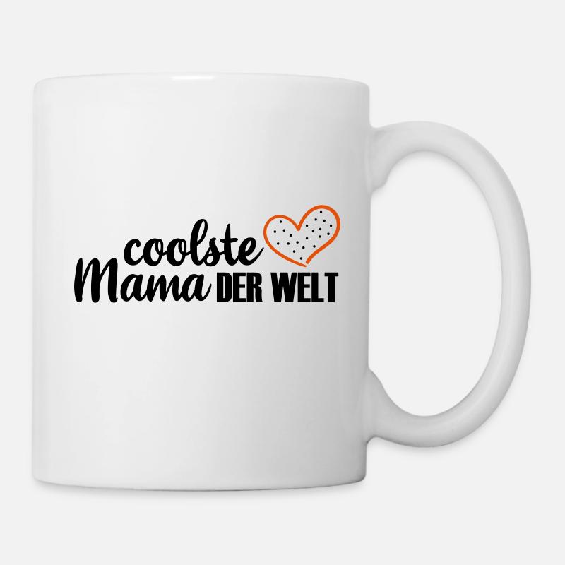 coolste Mama der Welt mit Herz - Tasse - Weiß