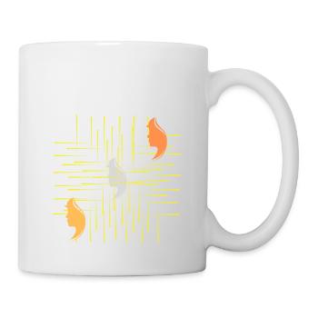 Geschenkidee, Kunst, Freunde, Familie, Grafik, Spaß - Tasse - Weiß - Rechts