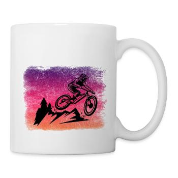 Downhill Shirt Mountain Bike Single Trail - Mug - white - Right