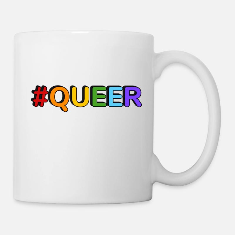 QUEER Hashtag - Tasse - Weiß