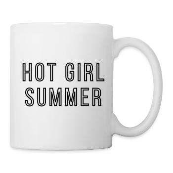 hot Summer dunkel umranden - Tasse - Weiß - Rechts