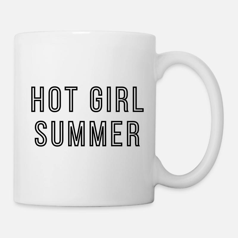 hot Summer dunkel umranden - Tasse - Weiß